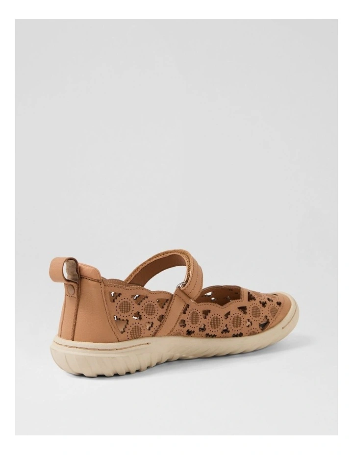 Tadaa Camel Leather Flat Shoes image 3