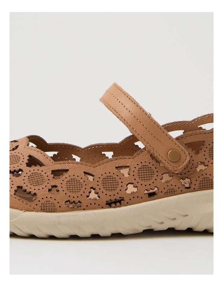 Tadaa Camel Leather Flat Shoes image 5
