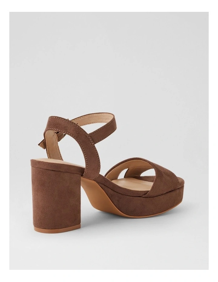 Finnisk Light Choc Microsuede Platform Sandals image 3