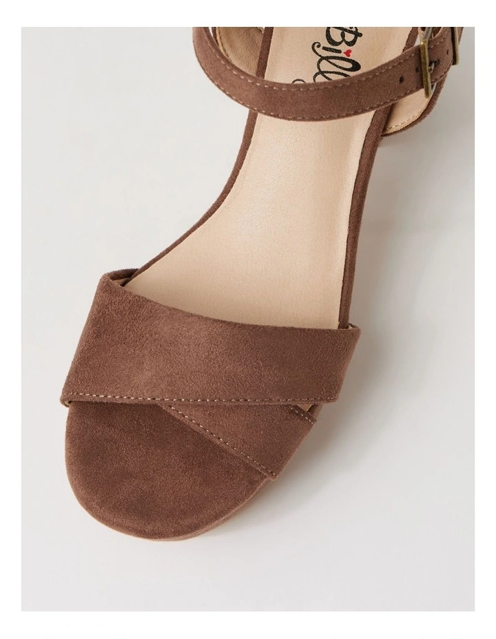 Finnisk Light Choc Microsuede Platform Sandals image 4
