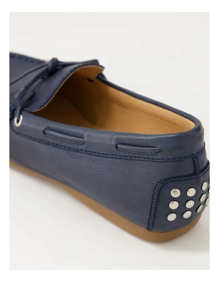 Eliney Navy Leather Loafers image 5