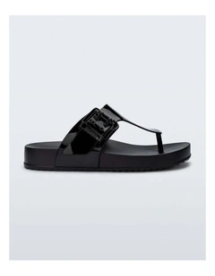 MELISSA COZY FLIP FLOP- BLACK