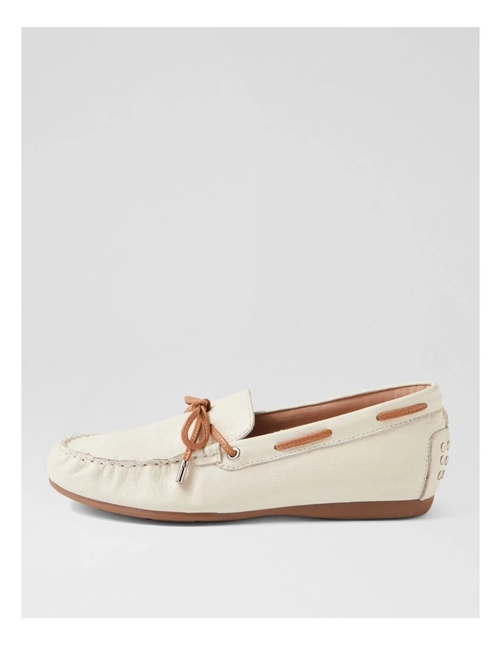 Eliney Cream Tan Leather Loafers image 1