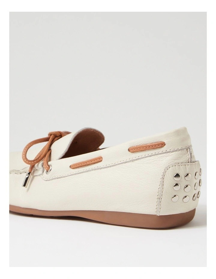 Eliney Cream Tan Leather Loafers image 5