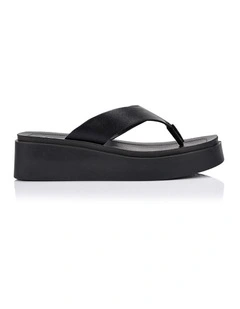 Raptor Flatform Thongs -Black