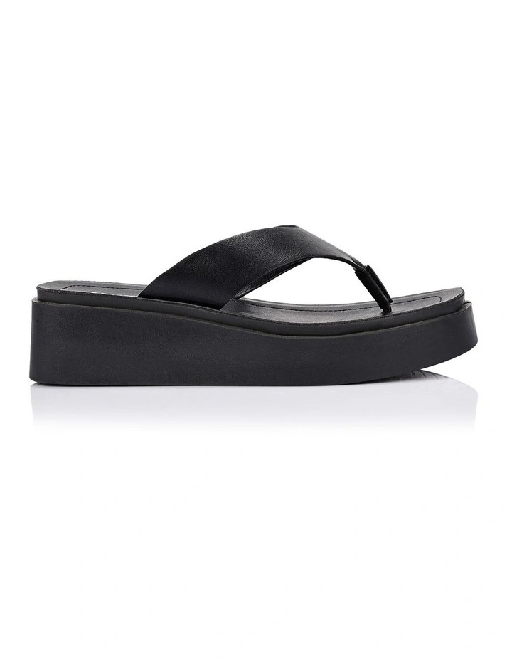 Raptor Flatform Thongs -Black image 1