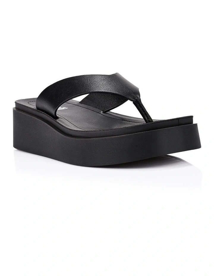 Raptor Flatform Thongs -Black image 2