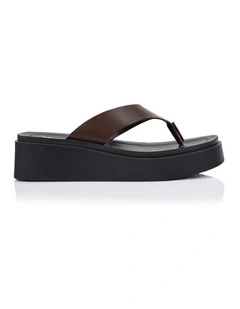 Raptor Flatform Thongs - Chocolate Brown