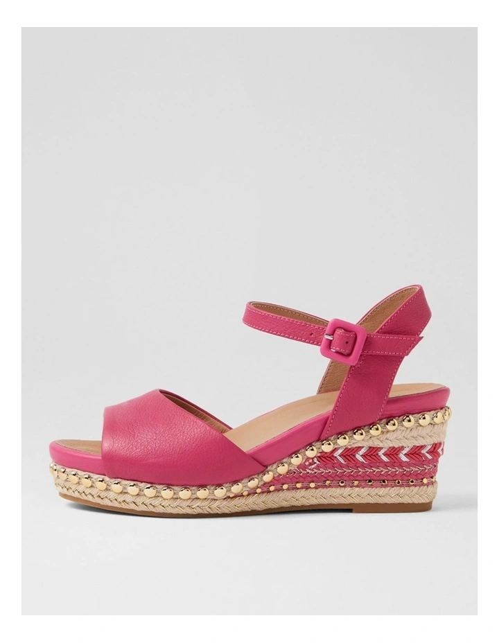 Cousin Fuchsia Jewelled Rope Leather Sandals image 1