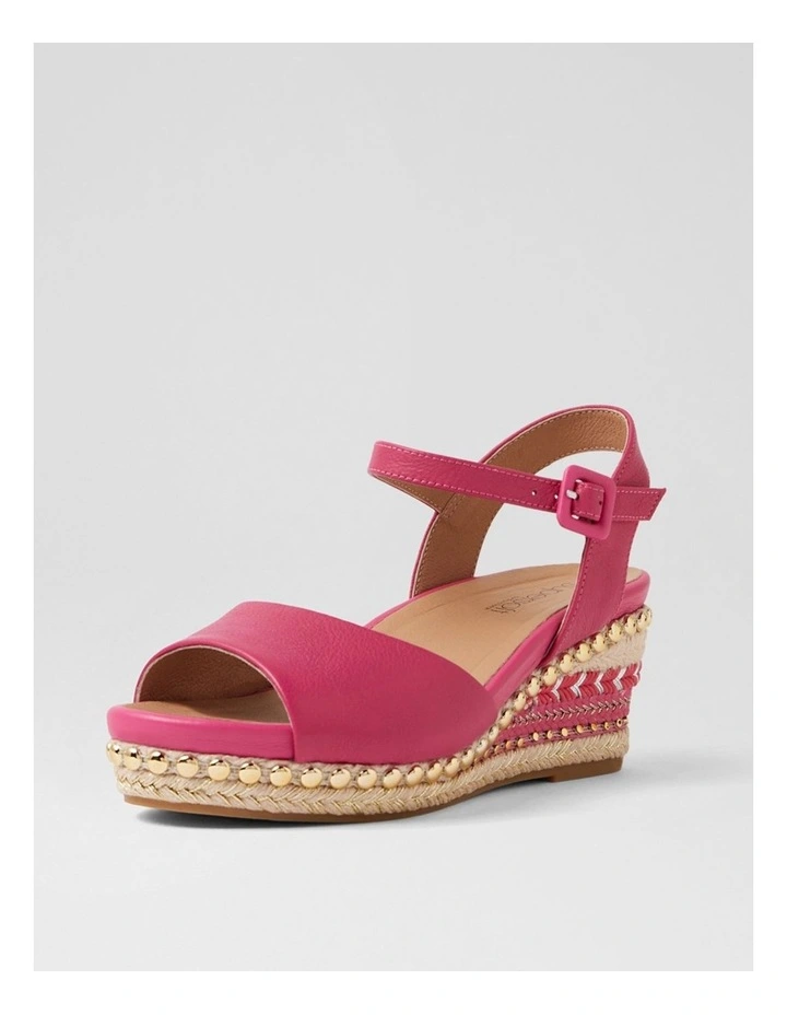 Cousin Fuchsia Jewelled Rope Leather Sandals image 2