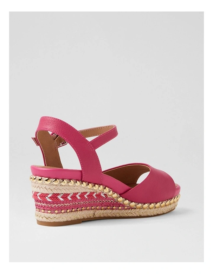 Cousin Fuchsia Jewelled Rope Leather Sandals image 3