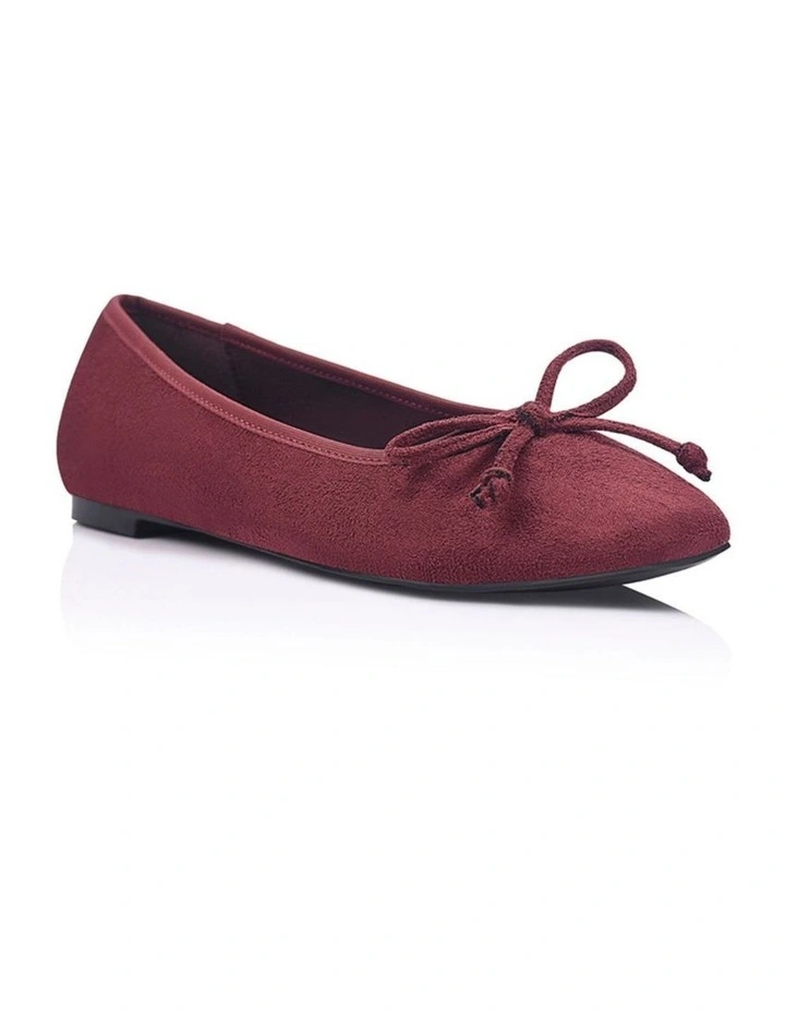 Eugenie Ballet Flats - Berry Red Micro image 2