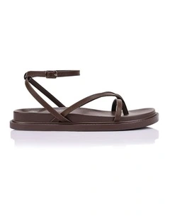 Brinley Footbed Sandals - Chocolate Brown