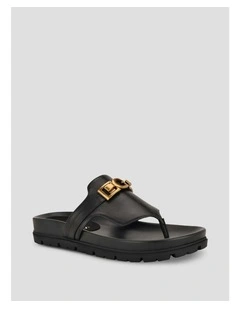 Farron Thong Sandals in Black