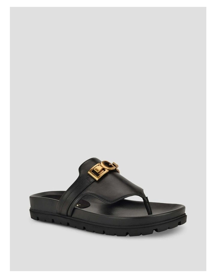 Farron Thong Sandals in Black image 1