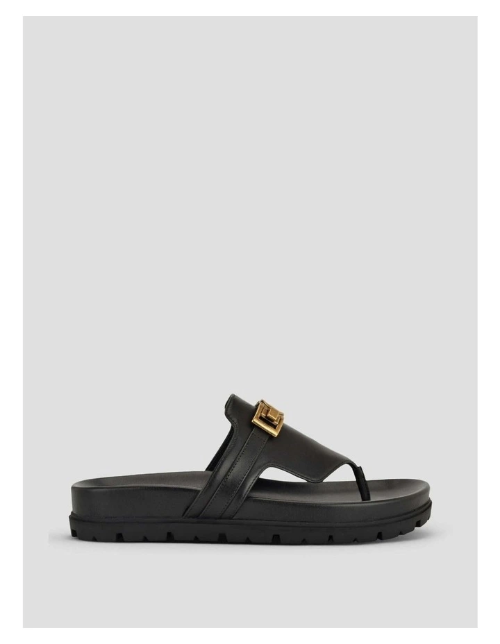 Farron Thong Sandals in Black image 2
