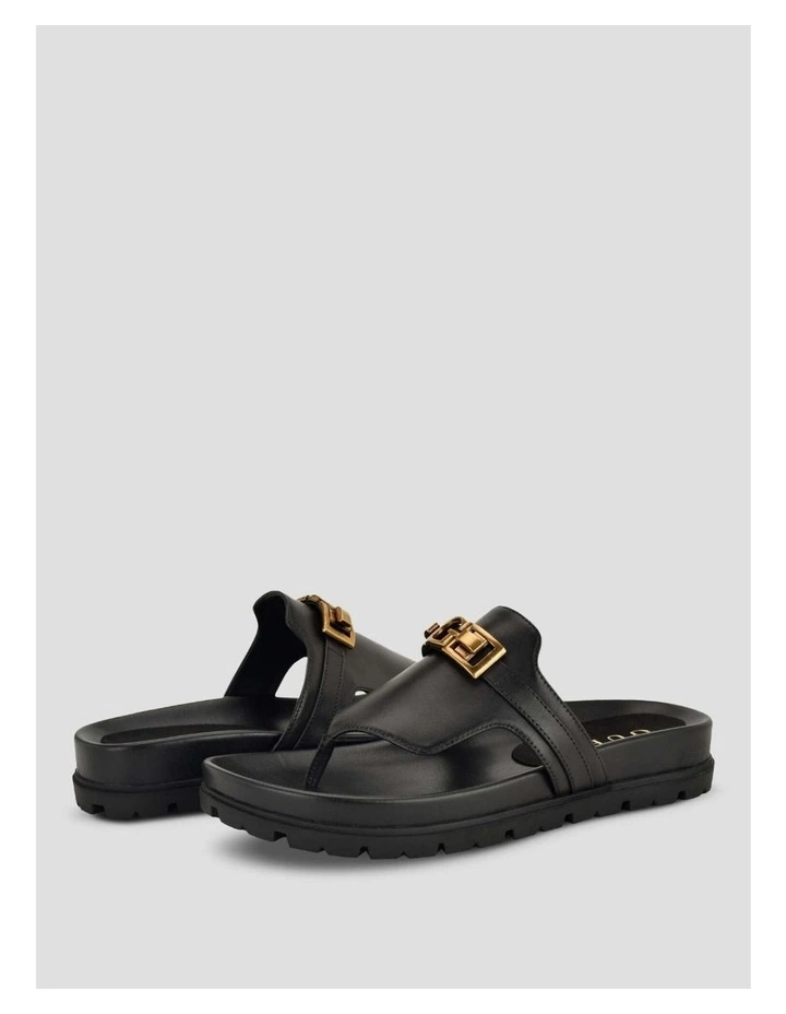 Farron Thong Sandals in Black image 3