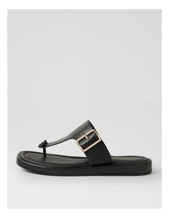Remma Black Leather Sandals