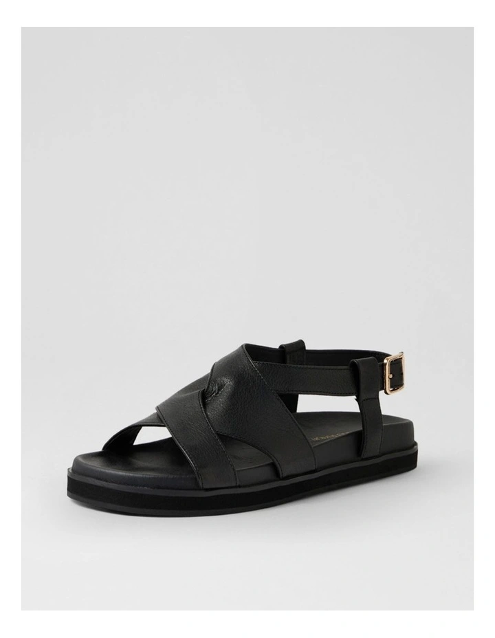 Vebbie Black Leather Sandals image 2
