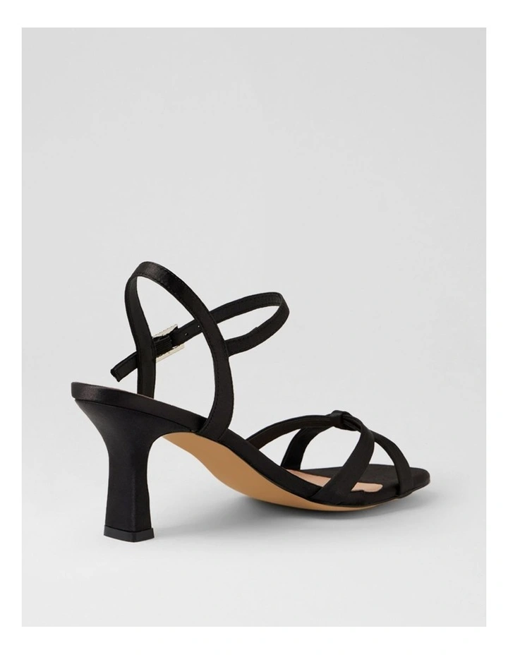 Triste Black Satin Sandals image 3