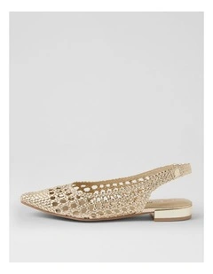 Cardine Champagne Weave Slingbacks