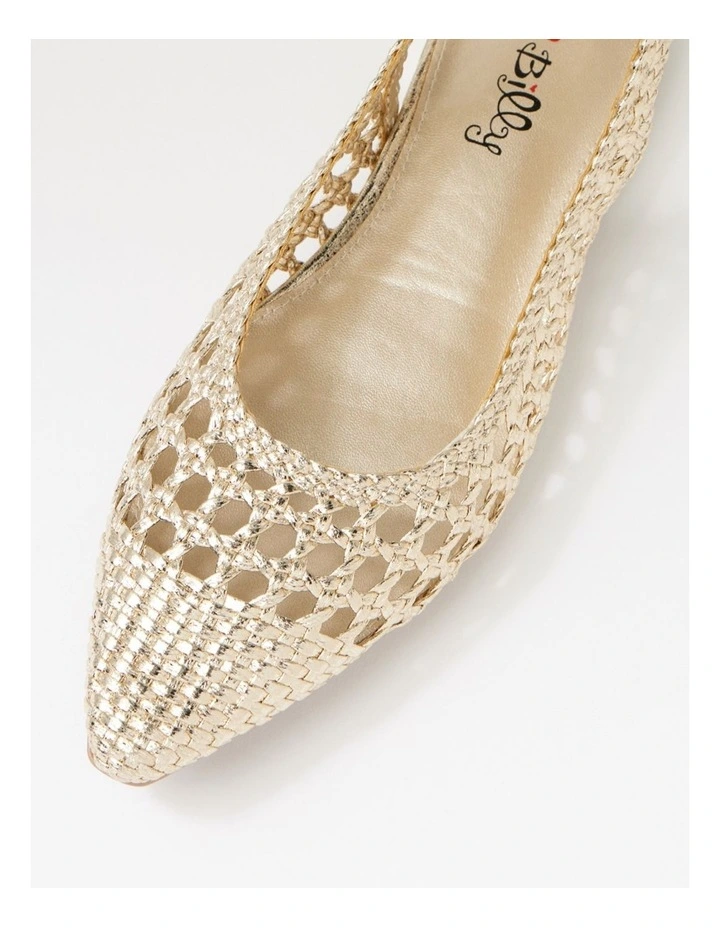 Cardine Champagne Weave Slingbacks image 4