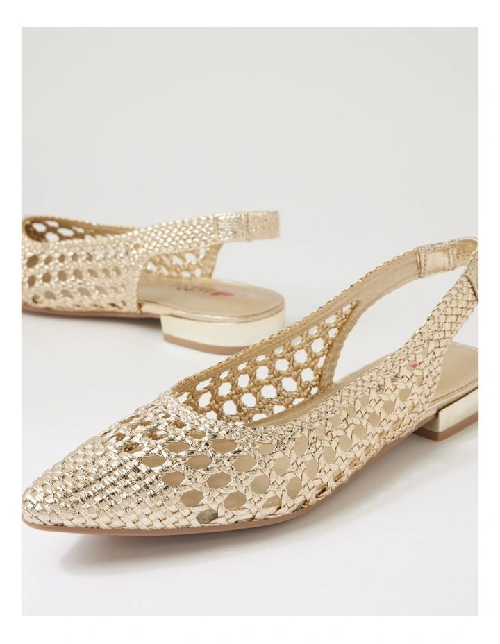 Cardine Champagne Weave Slingbacks image 5