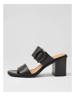 Nixoni Black Leather Sandals