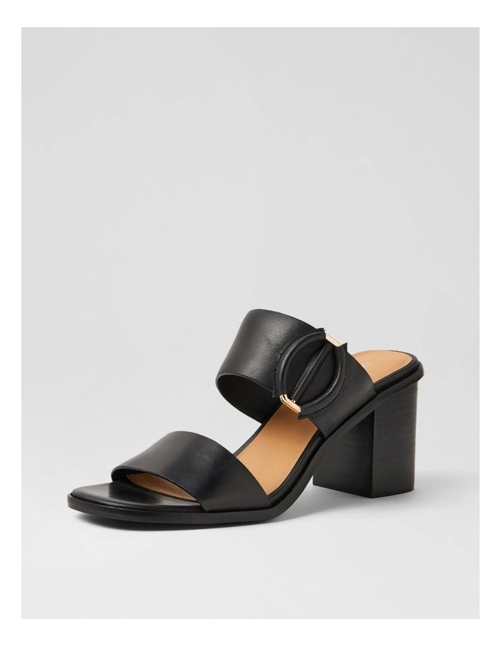 Nixoni Black Leather Sandals image 2