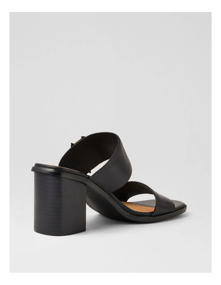 Nixoni Black Leather Sandals image 3