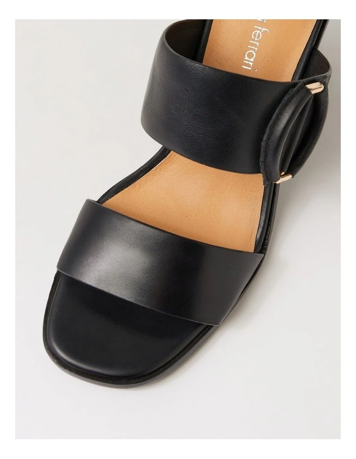 Nixoni Black Leather Sandals image 4