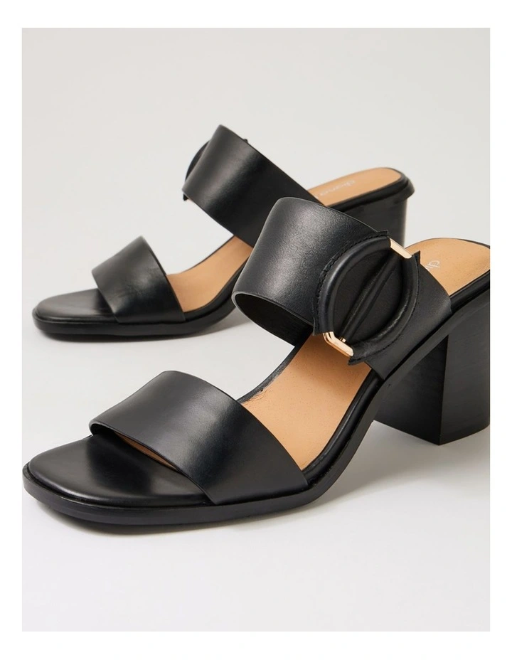 Nixoni Black Leather Sandals image 5