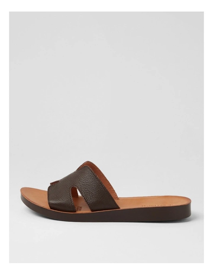 Nokker Mocca Leather Slides image 1