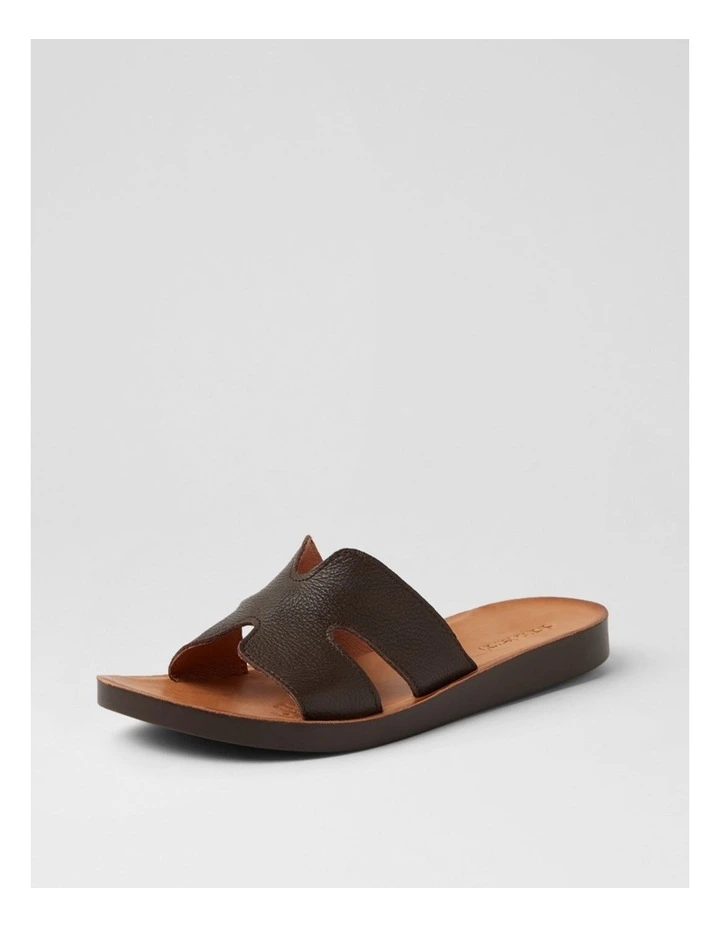 Nokker Mocca Leather Slides image 2