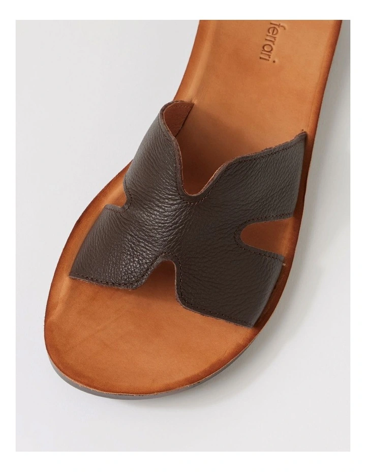 Nokker Mocca Leather Slides image 4