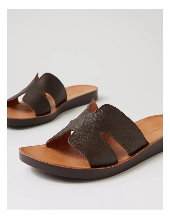 Nokker Mocca Leather Slides image 5