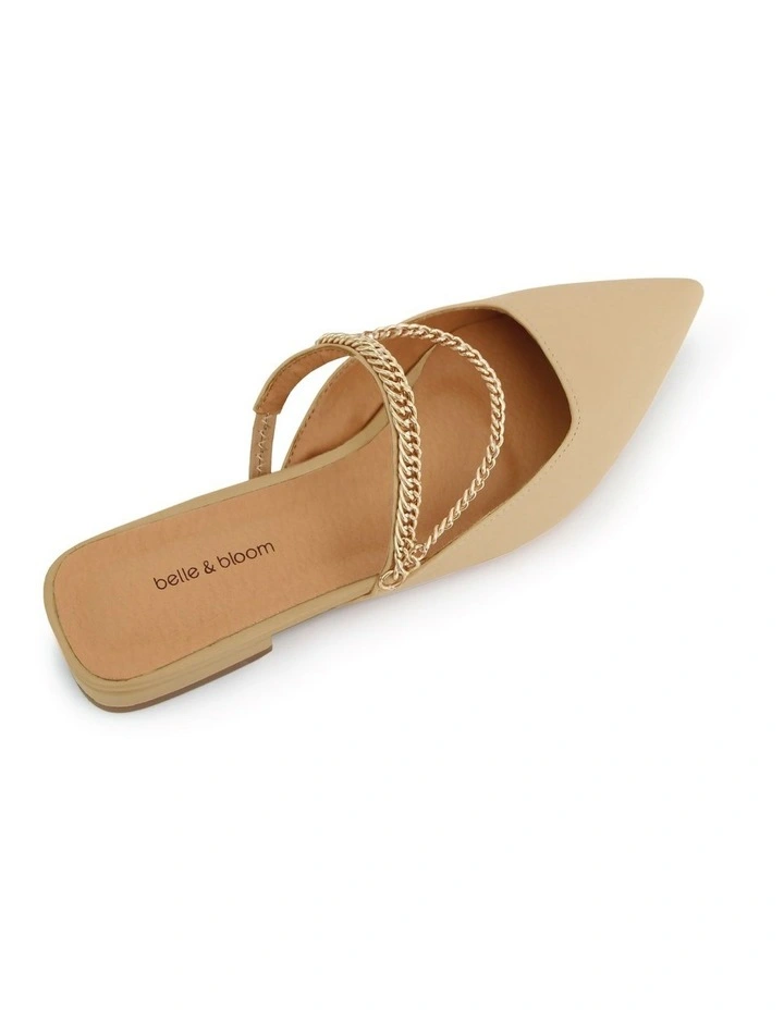 On The Go Leather Flat in Sand image 2