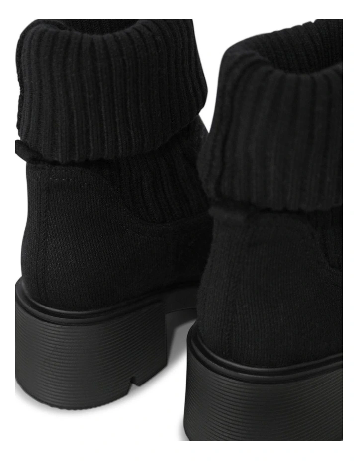 Tokyo Lights Rib Sock Boot in Black image 6