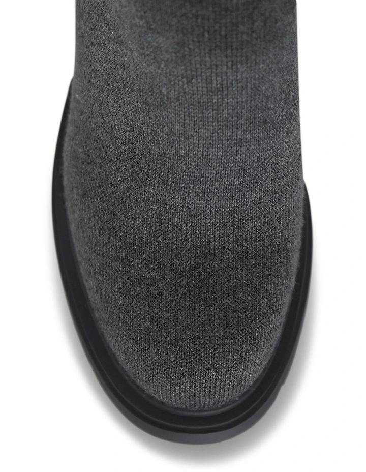 Tokyo Lights Rib Sock Boot in Grey image 7