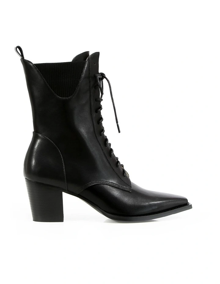 Jumping Ship Laced Boot in Black image 1