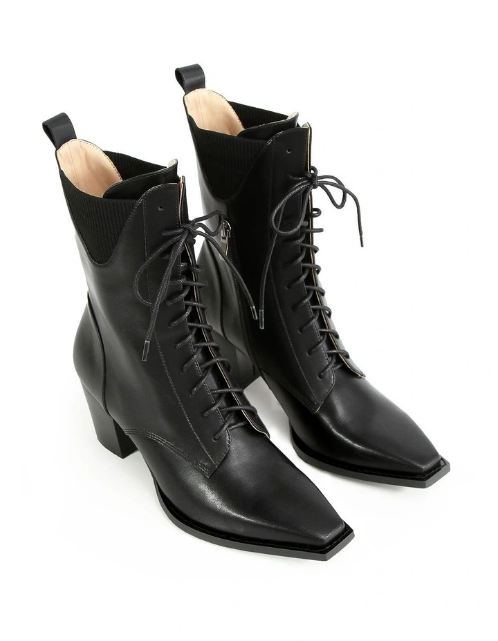 Jumping Ship Laced Boot in Black image 5