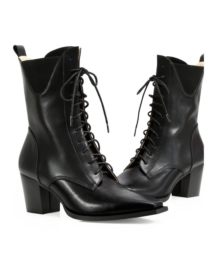 Jumping Ship Laced Boot in Black image 7