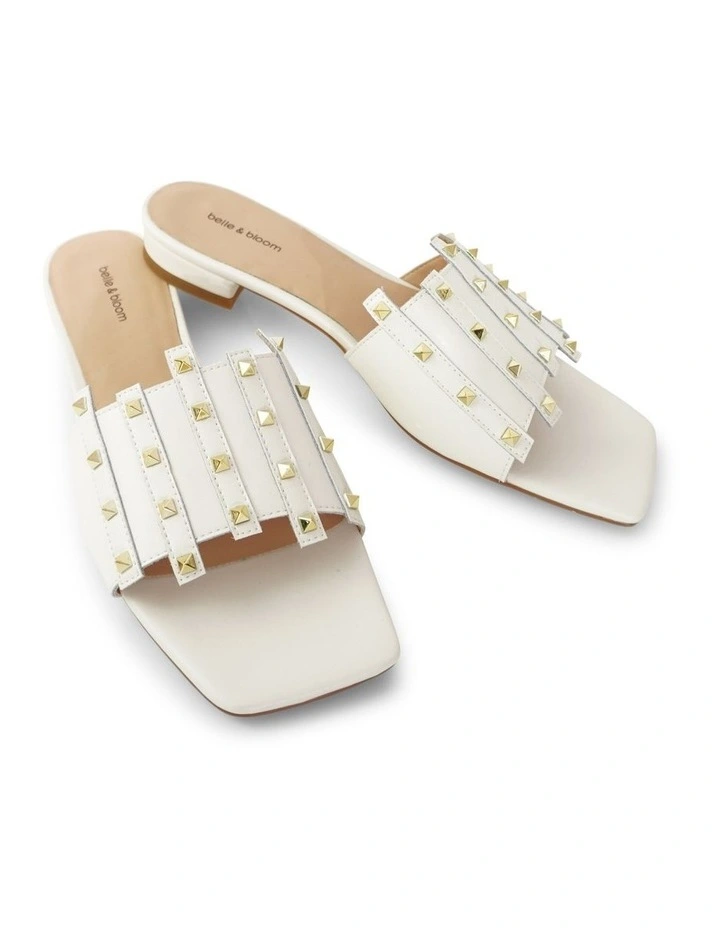Until We Meet Stud Slide in Cream image 4