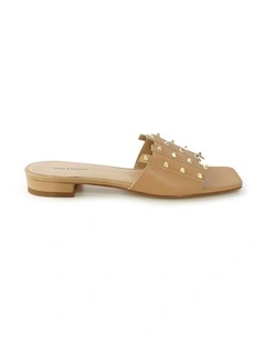 Until We Meet Stud Slide in Tan