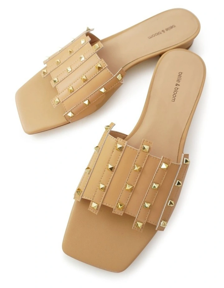 Until We Meet Stud Slide in Tan image 4