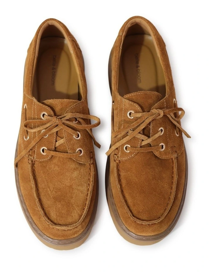 Yachting Day Suede Boat Shoe in Caramel image 2