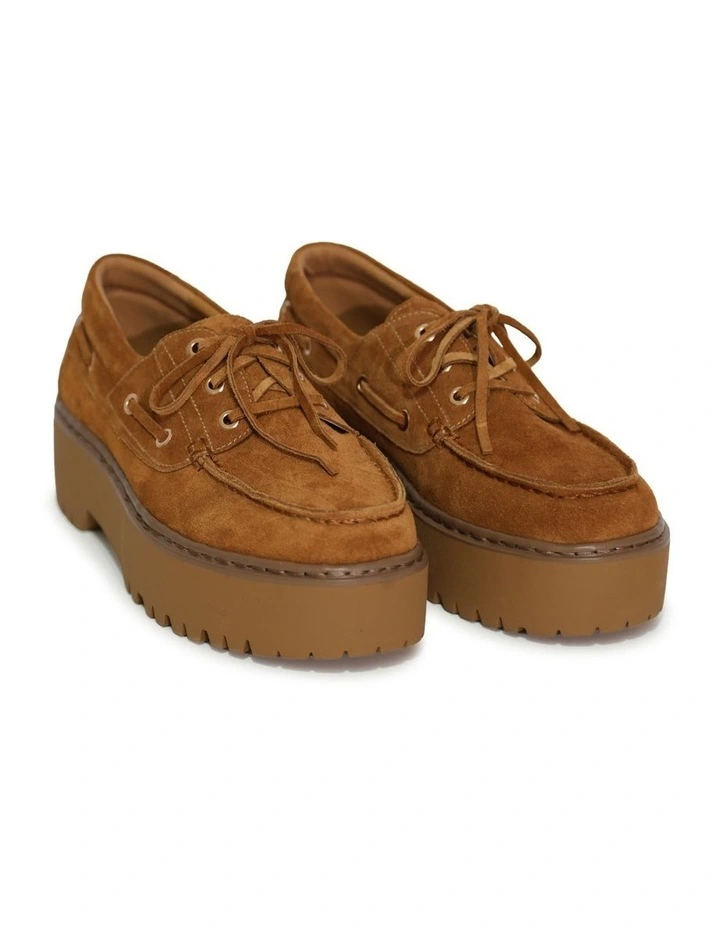 Yachting Day Suede Boat Shoe in Caramel image 3