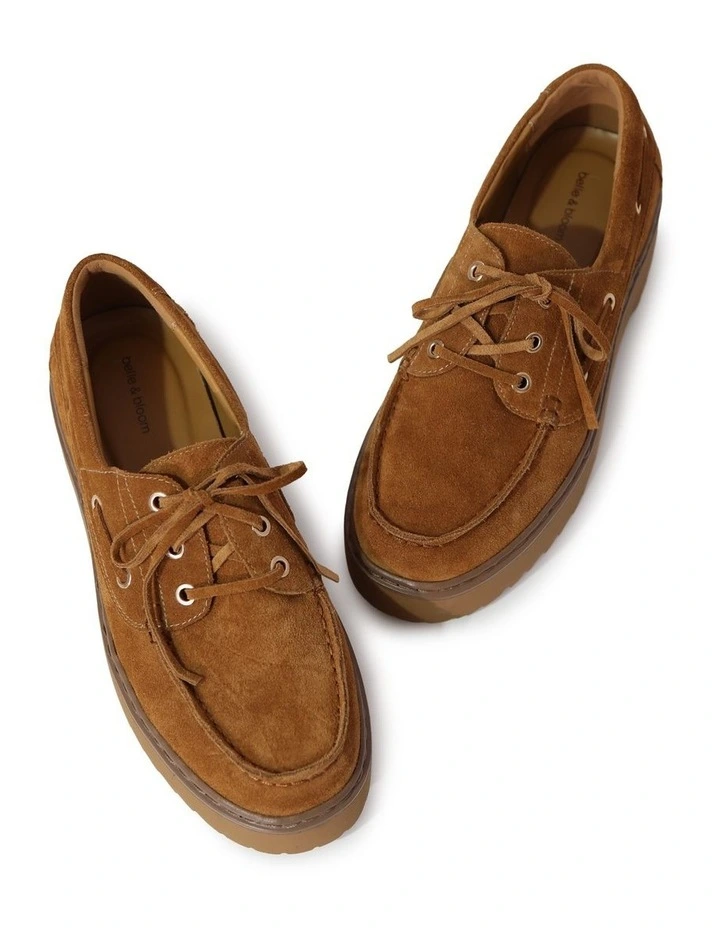 Yachting Day Suede Boat Shoe in Caramel image 6