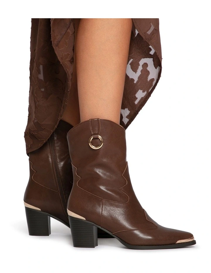 Dallas Western Boot in Chocolate image 3
