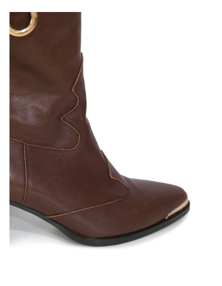 Dallas Western Boot in Chocolate image 4